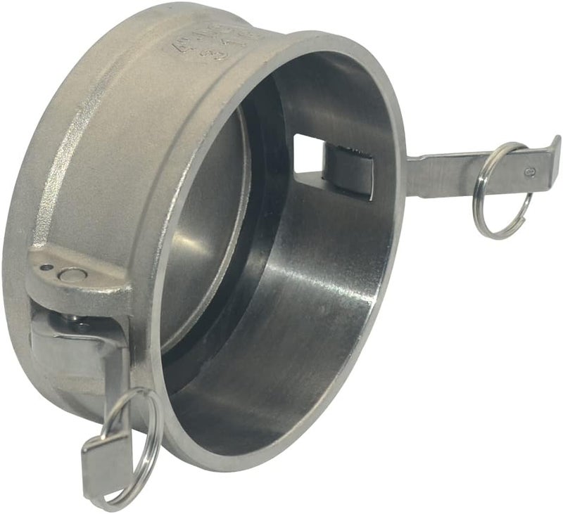 Varmhus Trash Pump Adapter Dust Cap/Dust Cover,Type DC Cam and Groove Hose Pipe Fitting Coupler,Stainless Steel 316 (4") - Image 4